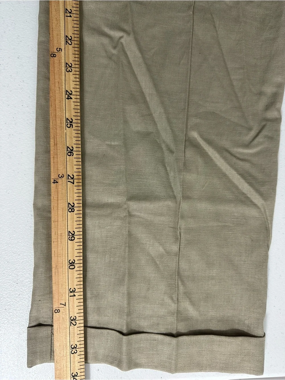Vintage Tommy Hilfiger Sz 38x34 Mens Beige Chino Pants Khaki Pleated Cuffed